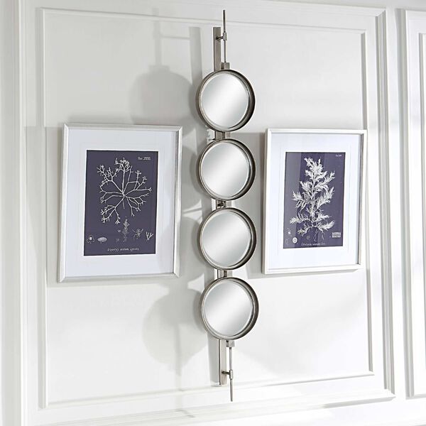 Button Silver 10 x 60-Inch Wall Mirror, image 1