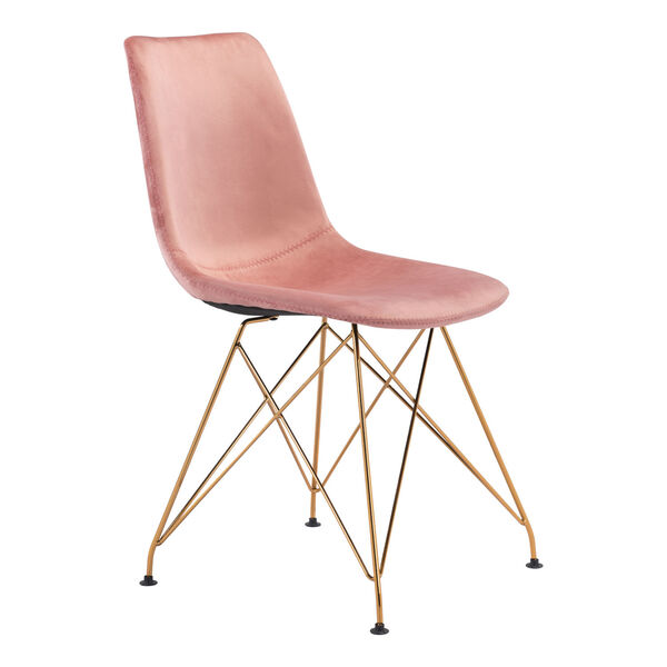 Parker Pink and Gold Dining Chair, Set of Two, image 1