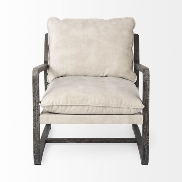 Brayden Dark Brown and Cream Accent Chair, image 2