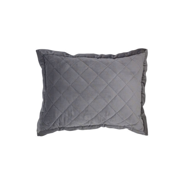 Velvet Diamond Gray 12 In. X 16 In. Quilted Throw Pillow, image 1