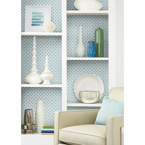 Small Prints Resource Library Blue Two-Inch Polaris Wallpaper, image 2