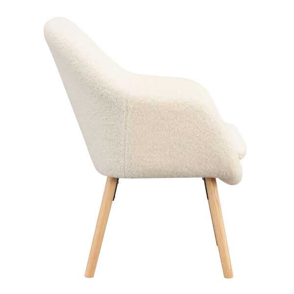 Take a Seat Charlotte Sherpa Creme Accent Chair, image 4