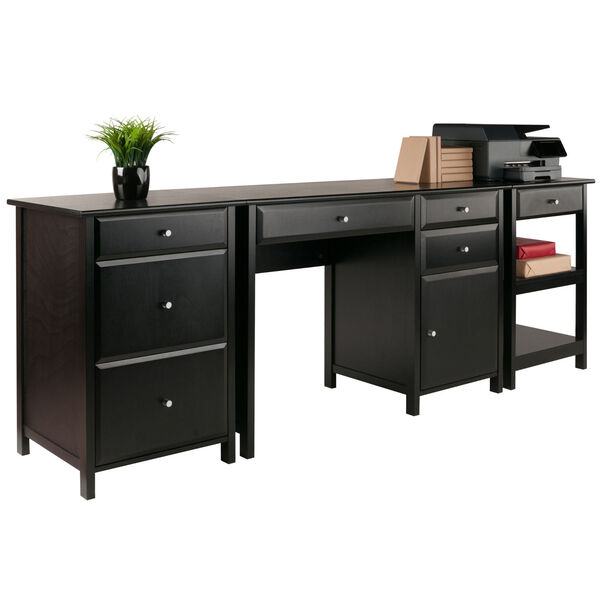 Delta Black Three-Piece Desk Set, image 3