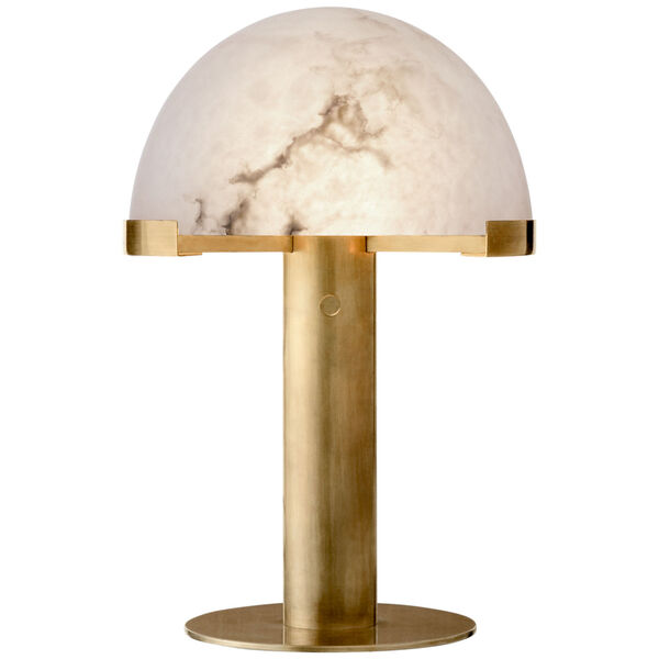 Melange Desk Lamp in Antique-Burnished Brass with Alabaster Shade by Kelly Wearstler, image 1