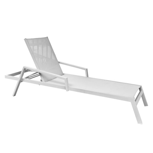 Mykonos White Sling Chaise Lounger, image 1