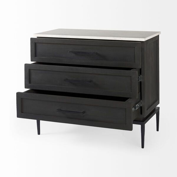 Divina Dark Brown and White Accent Cabinet, image 5