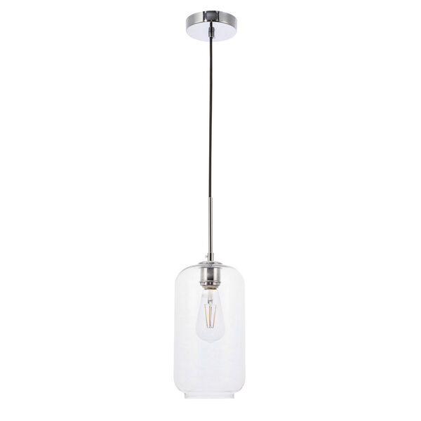 Collier Chrome Six-Inch One-Light Mini Pendant with Clear Glass, image 3