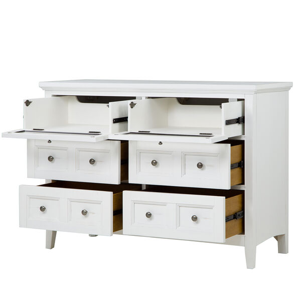 Heron Cove Relaxed Traditional Soft White Media Chest, image 3