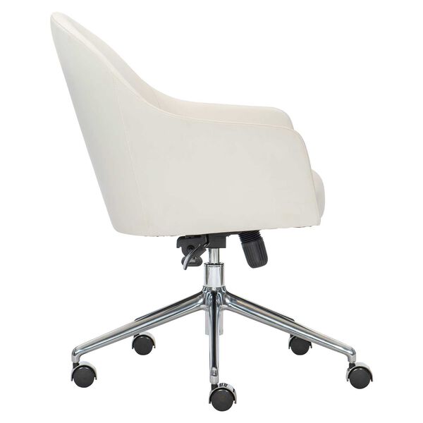 Halsey White and Silver Office Chair, image 2