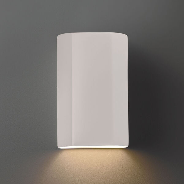 Ambiance Matte White ADA Closed Top GU24 LED Cylinder Outdoor Wall Sconce, image 2