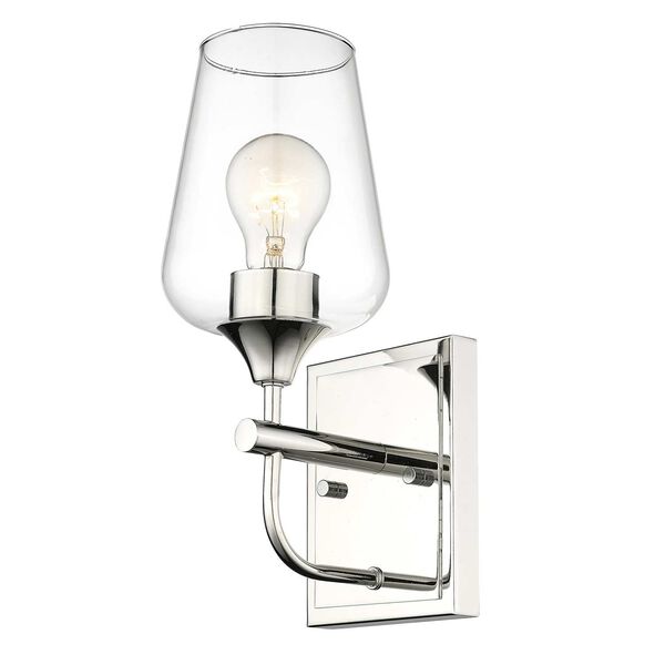 Gladys One-Light Bath Sconce with Clear Glass, image 3