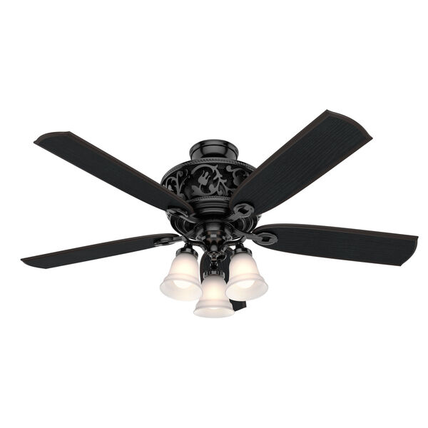 Promenade Gloss Black 54-Inch DC Motor LED Ceiling Fan, image 1