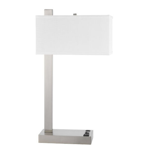 Drancy Brushed Steel One-Light Desk Lamp, image 1