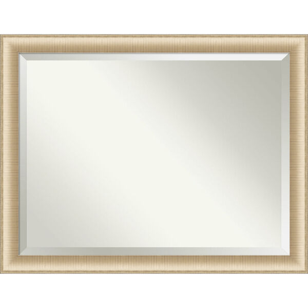Elegant Brushed Honey 45W X 35H-Inch Bathroom Vanity Wall Mirror, image 1