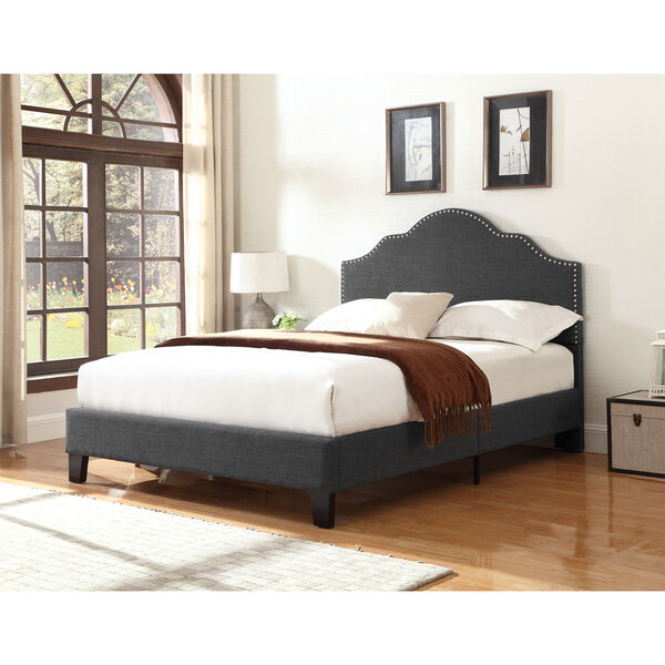 Whittier Full Charcoal Gray Full Upholstered Bed, image 3