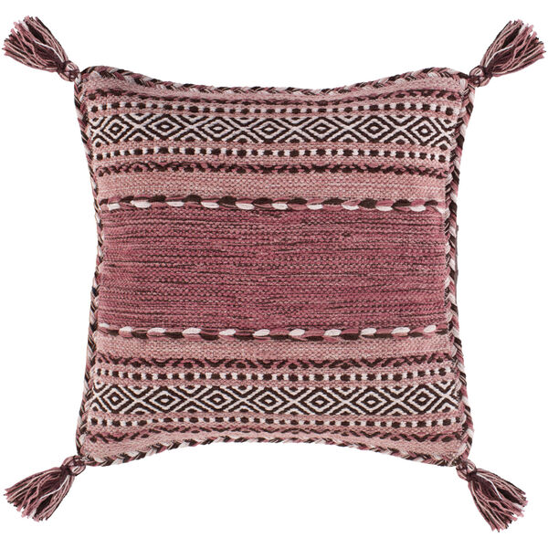 Trenza Pale Pink 18-Inch Throw Pillow, image 1