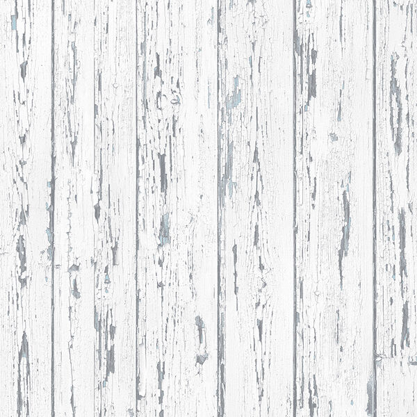 White, Grey and Turquoise Shiplap Wallpaper, image 1