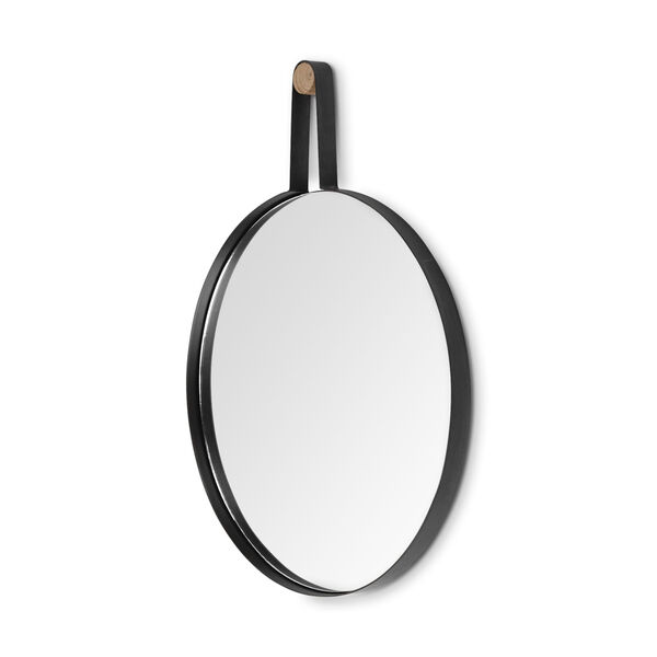 Collie Black Oval Wall Mirror, image 1