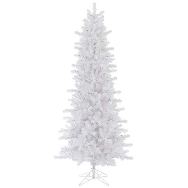 Crystal White Slim Pine 6.5 Foot x 38-Inch Christmas Tree with 748 Tips, image 1