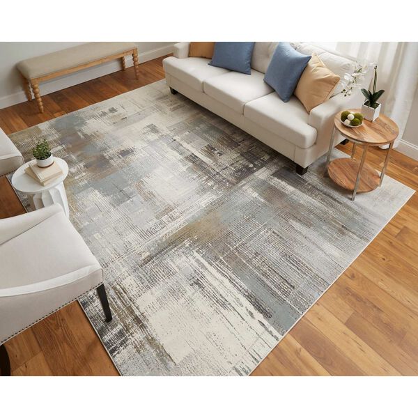 Clio Ivory Gray Brown Area Rug, image 4