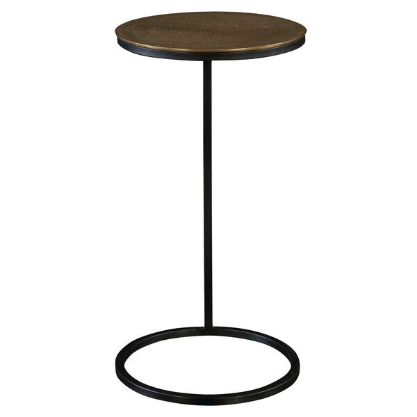Brunei Aged Black and Gold Accent Table, image 4