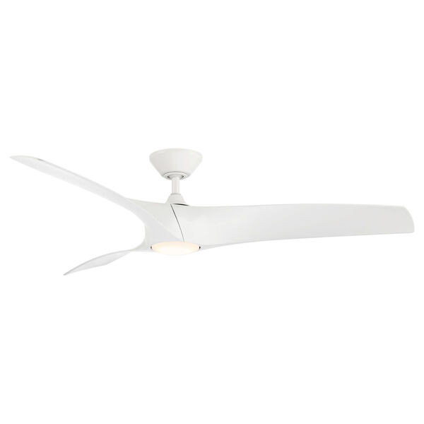 Zephyr Matte White 62-Inch ADA LED Ceiling Fan, image 1