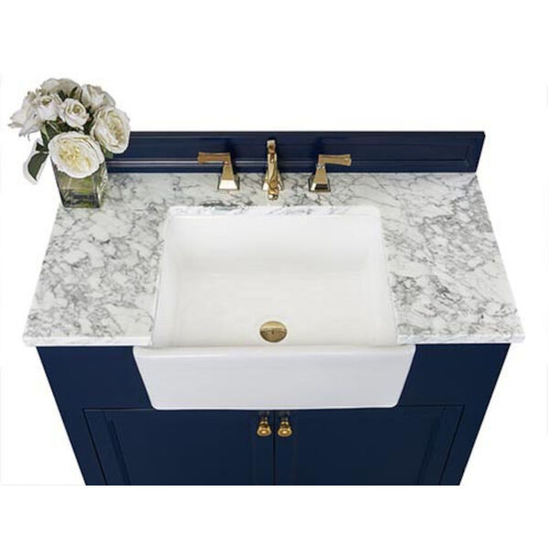 Adeline Heritage Blue 36-Inch Vanity Console with Farmhouse Sink, image 6