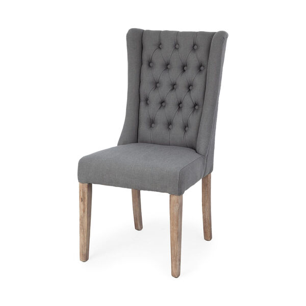 Mackenzie II Gray and Ash Solid Wood Parson Dining Chair, image 1