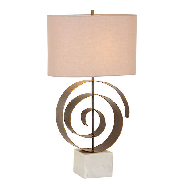 Imari Forged Gray and Gold Solder One-Light Table Lamp, image 5