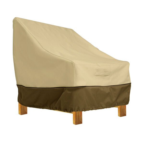 Ash Beige and Brown Patio Deep Seated Lounge and Club Chair Cover, image 1