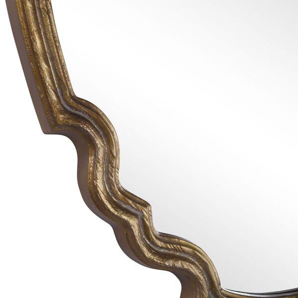 Ariane Gold Leaf Oval Mirror, image 4