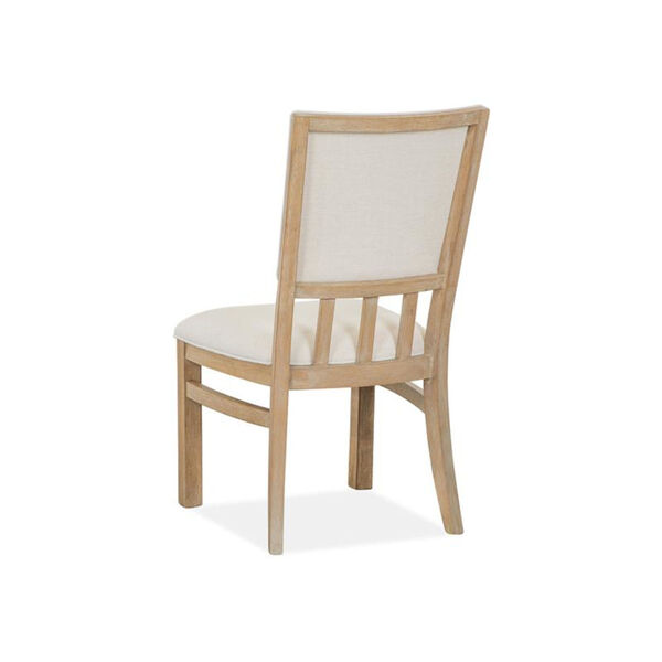 Madison Heights Tan and White Dining Side Chair with Upholstered Seat and Back, image 3