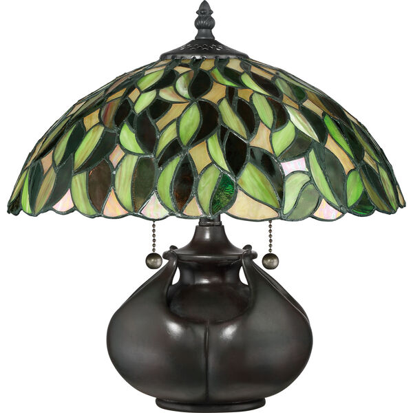 Tiffany Valiant Bronze 15-Inch Two-Light Table Lamp, image 2