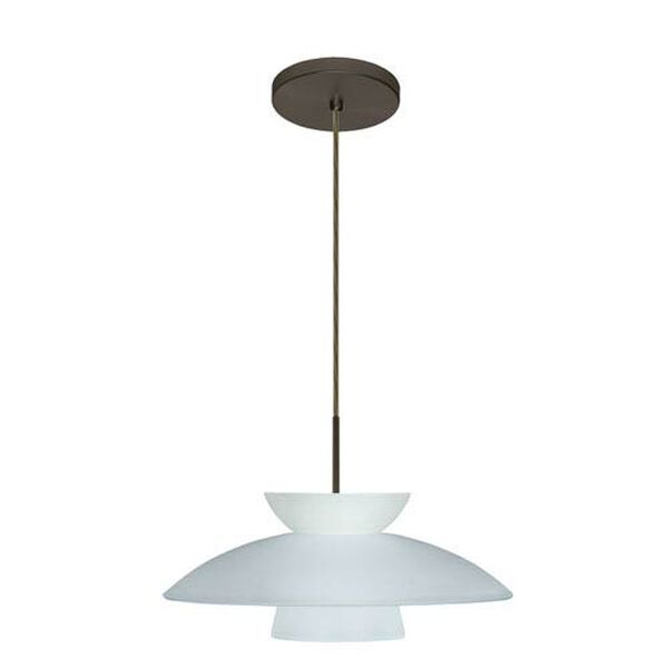 Trilo 15 Bronze One-Light LED Pendant with Frost Glass, image 2