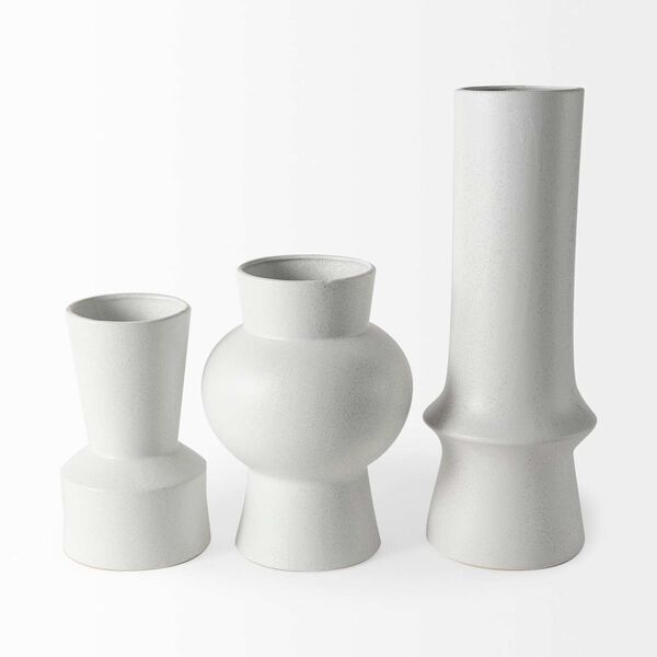 Laforge White Ceramic Vase, image 2