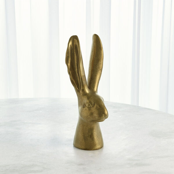 Studio A Home Reactive Matte Gold Medium Rabbit Figurine, image 4