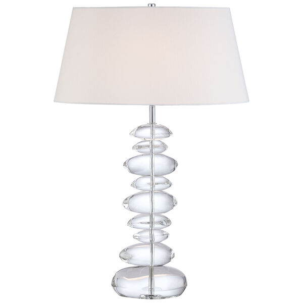 Chrome Table Lamp with Eidolon Krystal Glass, image 1