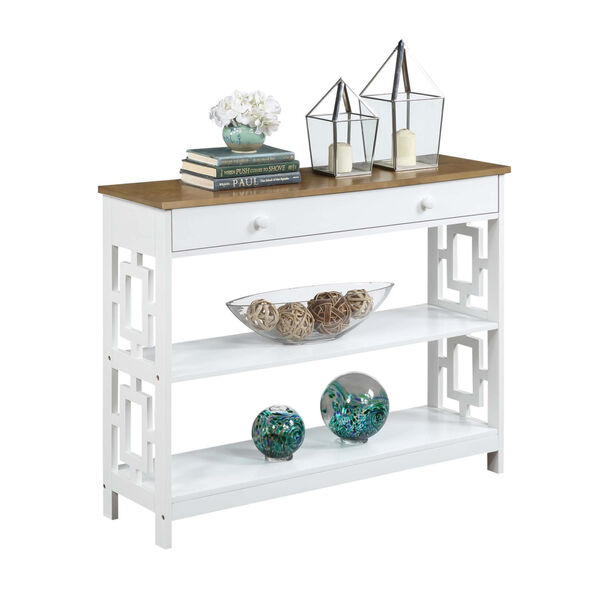 Town Square Driftwood White Accent Console Table, image 2