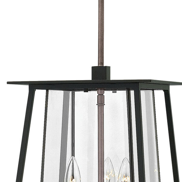 Walker Black 12-Inch Three-Light Outdoor Hanging Pendant, image 3