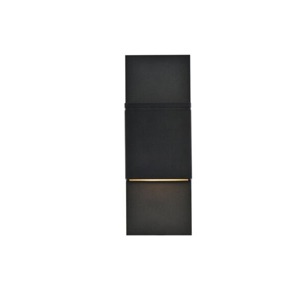 Raine Black 130 Lumens 12-Light LED Outdoor Wall Sconce, image 1
