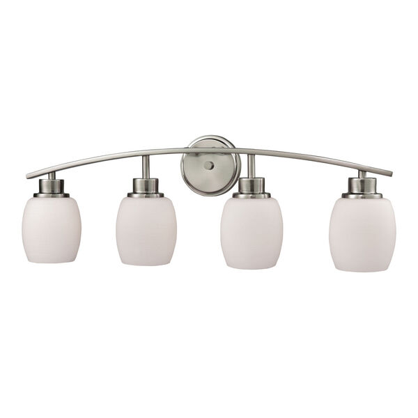 Casual Mission Brushed Nickel Four-Light Bath Vanity, image 1