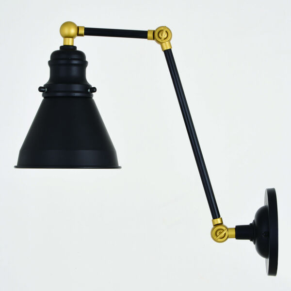 Alexis Oil Rubbed Bronze Satin Gold Six-Inch One-Light Wall Sconce, image 2