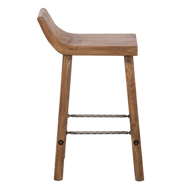 Piper Honey Brown Low Back Counter Stool, image 4