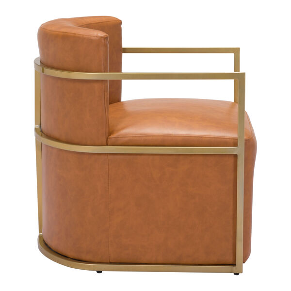Xander Brown and Gold Accent Chair, image 3