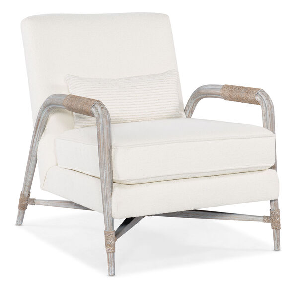 Isla White Washed Oak and Silver Accent Lounge Chair, image 1