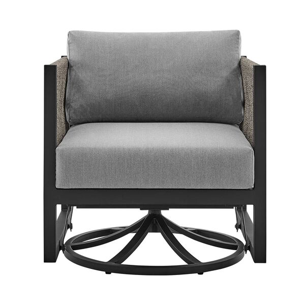 Cuffay Black Outdoor Swivel Chair, image 1
