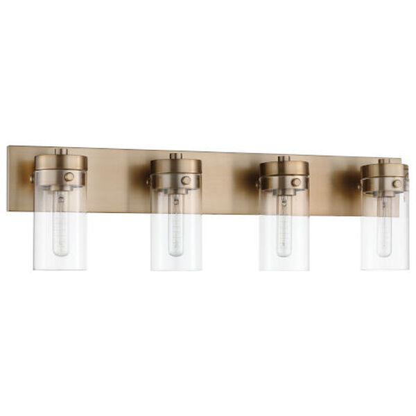 Intersection Burnished Brass Four-Light Bath Vanity, image 1