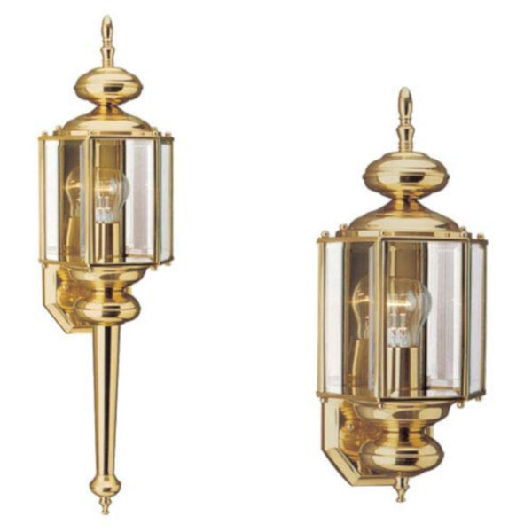 Oxford Polished Brass Outdoor Wall Sconce, image 1