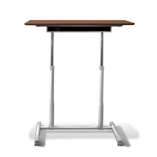Stand Up Desk Height Adjustable and Mobile with Cherry Top, image 3