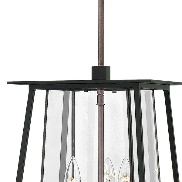 Walker Black 12-Inch Three-Light Outdoor Hanging Pendant, image 4